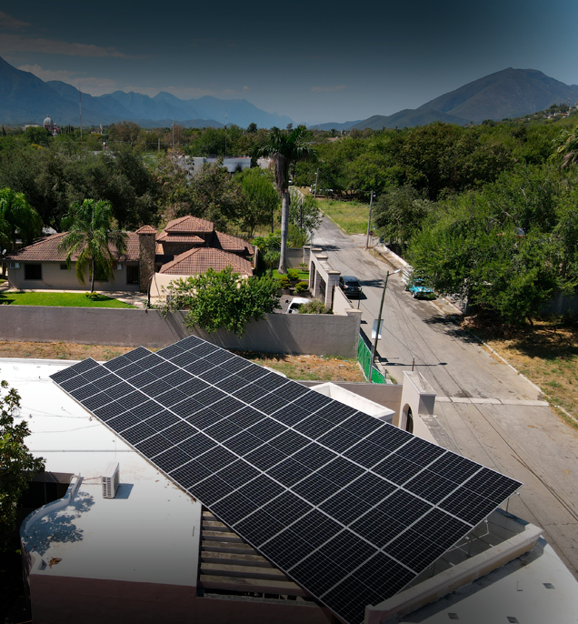 paneles solares en terraza